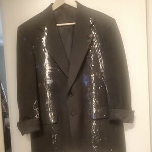 Black oversized custom blazer fit size medium to large